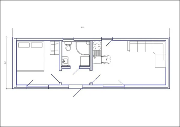 Casa móvil contenedor T1 35 m² - Imagen 2